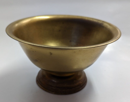 Vintage Brass Footed Pedestal Bowl Centerpiece 6.5&quot; - £11.99 GBP