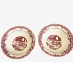 2 Johnson Brothers Twas The Night Cereal Salad Bowls 6 in Scalloped Edge - £17.14 GBP