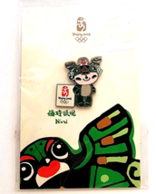 Beijing 2008 Nini Mascot Olympic Pin Fuwa Good Luck Doll Official New Se... - $12.99