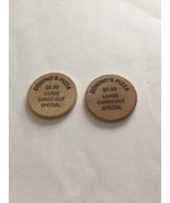 Dominos Pizza Free Pizza, 6 Ski towns in Colorado wooden token Vail Aspen - €4,34 EUR