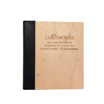 Photo Album Memories Themed Wood Cover Holds 4 x 6&quot; Pictures - $146.58 MXN