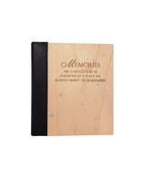 Photo Album Memories Themed Wood Cover Holds 4 x 6&quot; Pictures - $7.70
