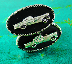 LARGE car cufflinks Vintage Antique Roadster 1957 tbird thunderbird MG A... - £66.86 GBP