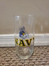 Vintage Navy Midshipmen Drinking Glass, 6&#39;&#39; Tall - $7.99