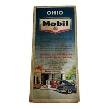 Ohio Mobil Oil Gas Company Map Service Station Vintage Car  Brochure Vintage  - £7.50 GBP
