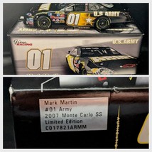 2007 Mark Martin #01 ARMY NASCAR Motorsports Authentics 1:24 DieCast NEW - £38.13 GBP