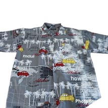 Hawaii Shirt XXL Button Front Koman Gray - £29.21 GBP