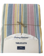 Tommy Bahama Beach Striped Tablecloth 60x102&quot; Oblong Indoor/Outdoor Easy Care - £38.35 GBP