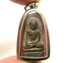 Black Phra Rod Benjapakee Thai Buddha Lucky Rich Money Amulet Protection Pendant - £58.50 GBP