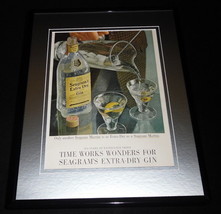 1961 Seagram&#39;s Extra Dry Gin 11x14 Framed ORIGINAL Vintage Advertisement - £34.88 GBP