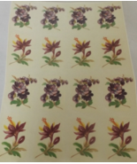 32 Purple Flowers Waterslide Ceramic Decals 1.25&quot;  - Vintage - €2,80 EUR
