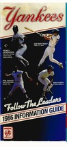 BASEBALL:  1986 NEW YORK YANKEES  MLB Media GUIDE EX+++  - £6.76 GBP