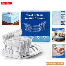 Elegant Bed Sheet Holders - Anti-Slip Fasteners for Twin, Queen, King Ma... - $50.44