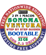 2-in-1 Bootable USB Install Service for MacOS Sonoma &amp; Ventura Restore, ... - $19.34