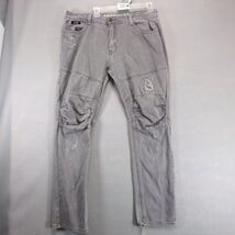 Contender Gray Wash Jeans Men&#39;s 36x32 Double Knee Distressed Mid-Rise St... - $25.00