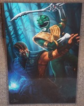 Green Power Ranger vs Sub Zero Glossy Print 11 x 17 In Hard Plastic Sleeve - £19.58 GBP
