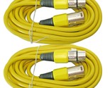2 25 Ft Foot 3 Pin Male To Female Xlr Mic Microphone Extension Cable Cor... - $37.99