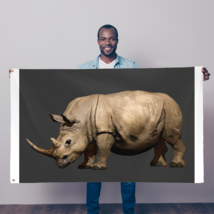 Arts Photography Rhino Character Sublimation Flag - £20.90 GBP