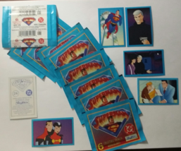 9 packs Superman DC SkyBox Panini Stickers, 6 per pack, 1996, Italy - $4.95