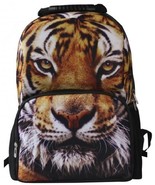 Animal Face 3D Animals Tiger 2 Backpack 3D Deep Stereographic Felt Fabric - £23.34 GBP