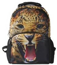 Animal Face 3D Animals Leopard Backpack 3D Deep Stereographic Felt Fabric - £23.45 GBP