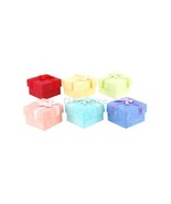 Bow-knot Pattern Decorated Hard Paper Jewelry Ring Gift Box/Case 6pcs/pack - £3.88 GBP