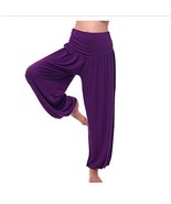 Back to 20s Silky Smooth Soft Modal Yoga Pants Pilates Bloomers Purple (... - £11.82 GBP