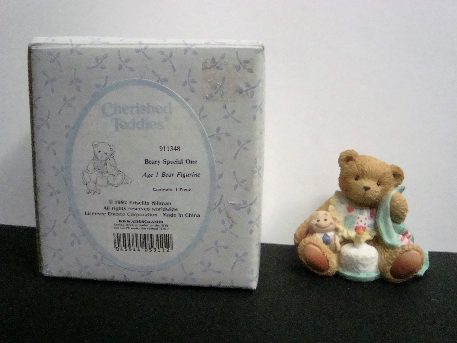 Cherished Teddies 911348 Beary Special One Age 1  Bear Figurine - $4.25
