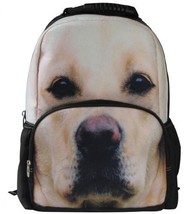 Animal Face 3D Animals Yellow Lab Puppy Backpack 3D Deep Stereographic F... - £27.43 GBP