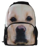 Animal Face 3D Animals Yellow Lab Puppy Backpack 3D Deep Stereographic F... - £27.46 GBP