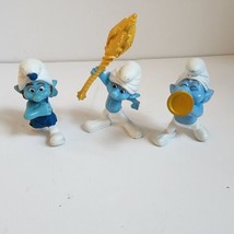 Smurf Action Figures Lot Of 3 Clumsy Gutsy Harmony - £3.98 GBP