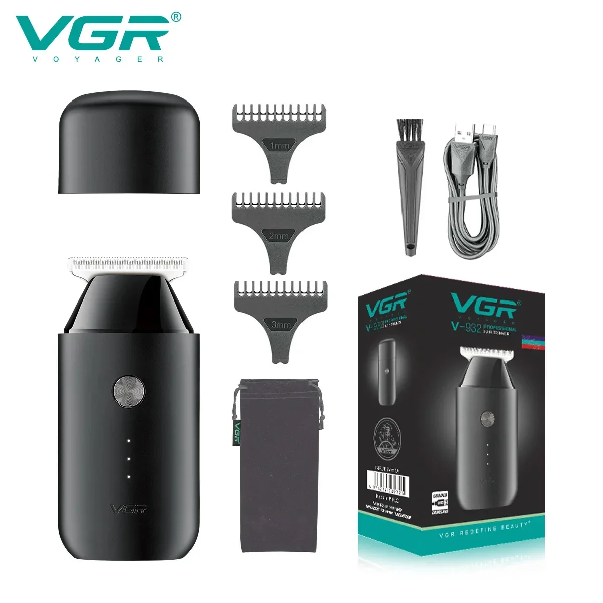 VGR Hair Clipper Professional Hair Cutting Machine Cordless Hair Trimmer - £17.76 GBP+