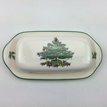 Spode Christmas Tree Dinnerware Covered 1/4 LB Butter Dish England S3324... - £58.62 GBP
