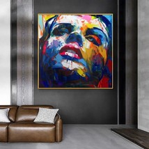 Hand Painted Oil Painting Francoise Nielly Canvas Painting Portrait Palette Knif - £99.86 GBP+