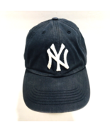 New York Yankees &#39;47 Brand Navy Blue Fitted Size M Hat Made Recycled Bot... - $33.20