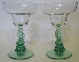 Margarita Glasses with Cactus and Man 2 Piece Set - £27.81 GBP