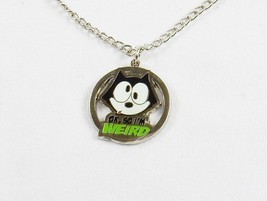 Felix The Cat Necklace w/Open Round Pendant ~ “Okay, So I&#39;m Weird” #YPD1161 - £7.81 GBP