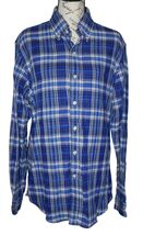 Polo Ralph Lauren Cotton Flannel Blue Plaid Long Sleeve Slim Fit Shirt S... - $29.99