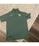 Baylor Polo Shirt Medium. Nike Green With White Stripes. Dry Fit - $22.77