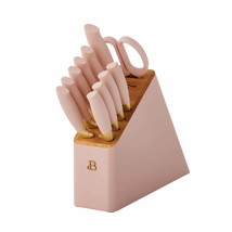 Beautiful 12 Piece Stainless Steel Knife Knife Set Block Soft Grip Handl... - $77.89
