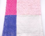 Hudson Baby Blanket Patchwork Minky Swirls Pink Purple White Hudson Baby - $17.99