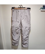 North Face Convertible Pants Cargo Shorts Mens L Grey Hiking Nylon 35X32 - £19.56 GBP