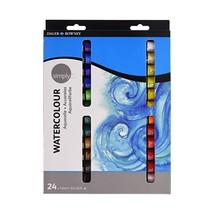 Daler - Rowney Simply 24 x 12ml Watercolour Set  - £26.92 GBP