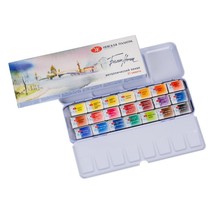 Watercolors Set 21 pans &quot;White Nights&quot; in Metall Box by Nevskaya Palitra - $69.40