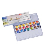 Watercolors Set 21 pans &quot;White Nights&quot; in Metall Box by Nevskaya Palitra - £55.40 GBP