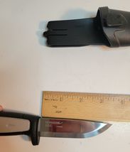 Swedish MorakNiv Fixed Blade Carbon Knife with Plastic Sheath image 3