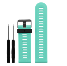 Soft Silicone Strap For Garmin Fenix 3 / 3 Hr / 5X / 5X Plus / 6X Teal Color - £11.55 GBP