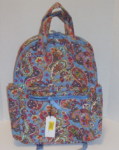 Vera Bradley Campus Totepack Provence Paisley Backpack Womens Blue New 3... - $98.95