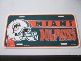 Rare Vintage 1999 Miami Dolphins Plastic License Plate 1105 Tag Express Htf - £25.17 GBP