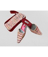 Vintage BRUNO MAGLI Sandals and matching Bag in Red Tweed Size 36 - $832.63 MXN